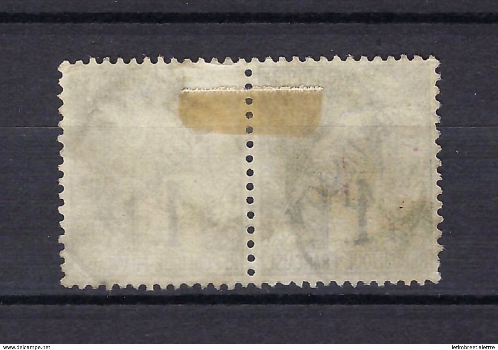 Réunion - Variété - YT n° 28 et 28 A se tenant - Oblitéré - Surcharge Renversée se tenant à normal - côte 3000e - 1891