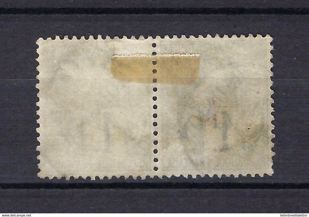 Réunion - Variété - YT n° 28 et 28 A se tenant - Oblitéré - Surcharge Renversée se tenant à normal - côte 3000e - 1891