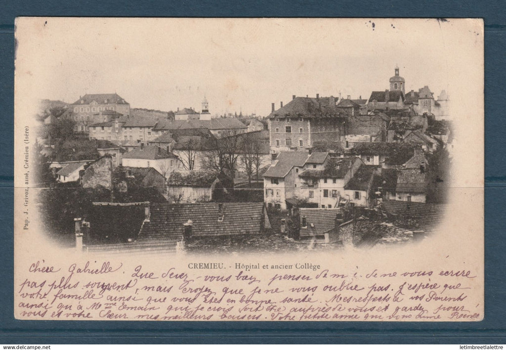 France - carte postale - Crémieu - Hôpital et ancien collège - 1904