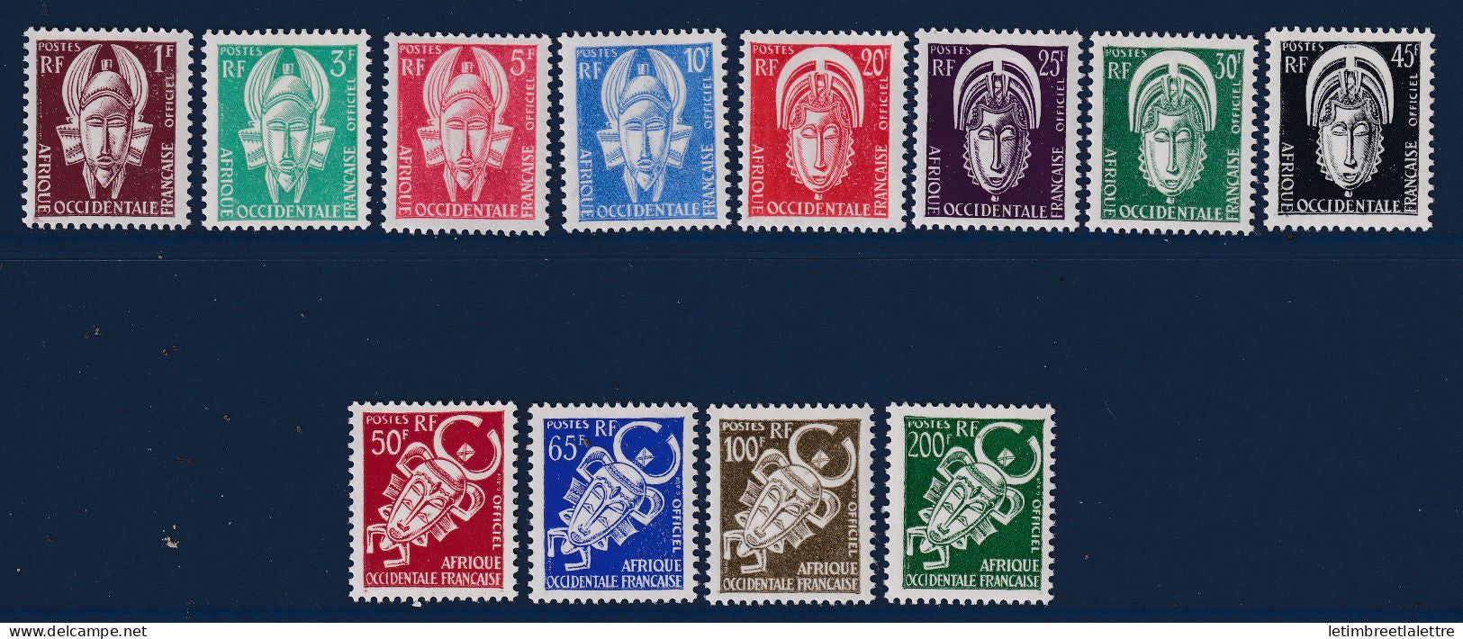 AOF - Service - YT n° 1 à 12 ** - Neuf sans charnière - 1958