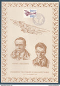 ⭐ France - Document Philatélique - Premier Jour - FDC soie - Premiere traversée Paris New York - 1980 ⭐