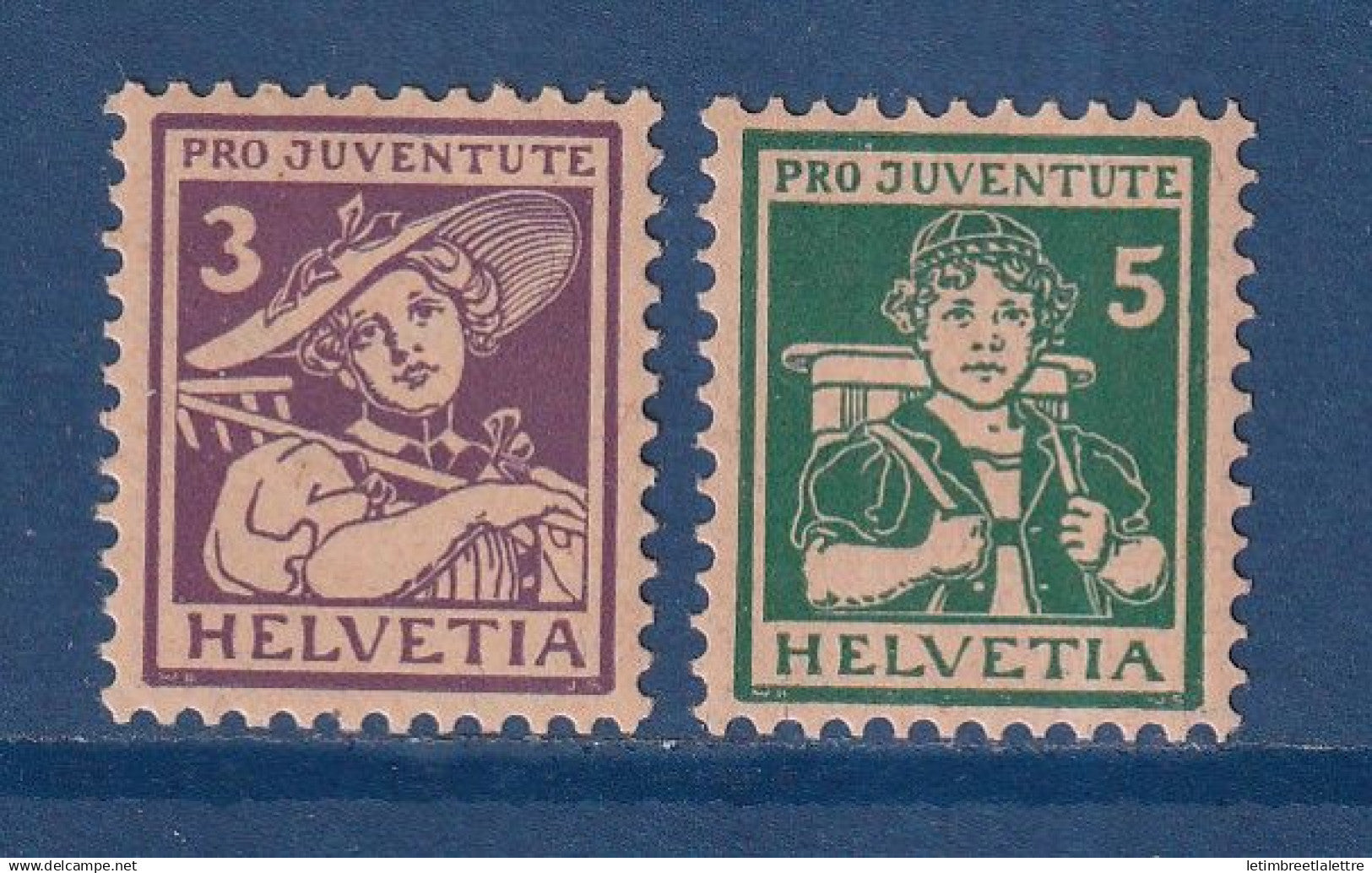 Suisse - YT n° 151 et 152 * - Neuf avec charnière - 1916