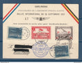 Belgique - Rallye International du 26 septembre 1937 - vol spécial - Ech Bruxelles Stockholm