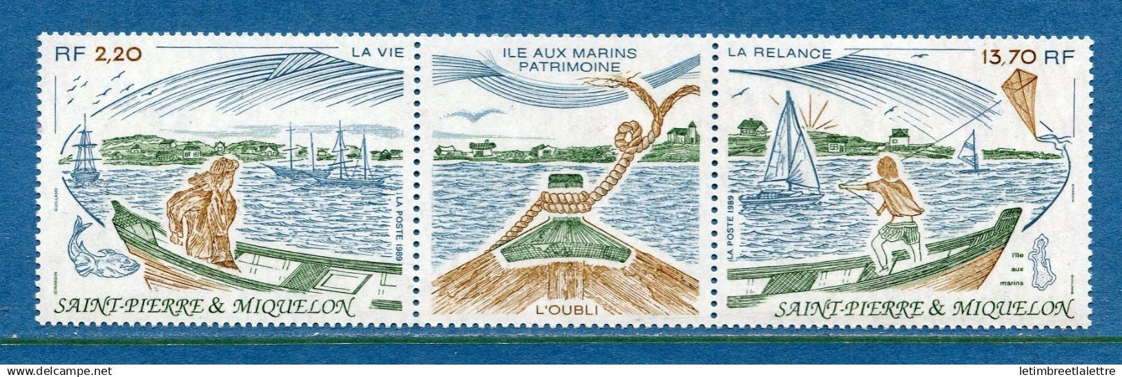 Saint Pierre et Miquelon - YT n° 508 et 509 A ** - Neuf sans charnière - 1989