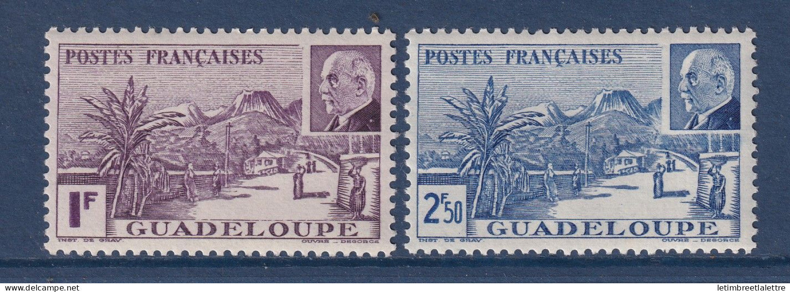 Guadeloupe - YT n° 161 et 162 ** - neuf sans charnière