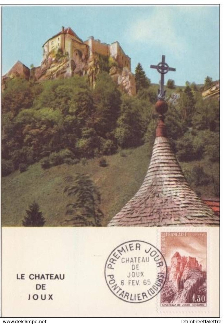 France - carte maximum - premier jour - Pontarlier le château de joux - 1965