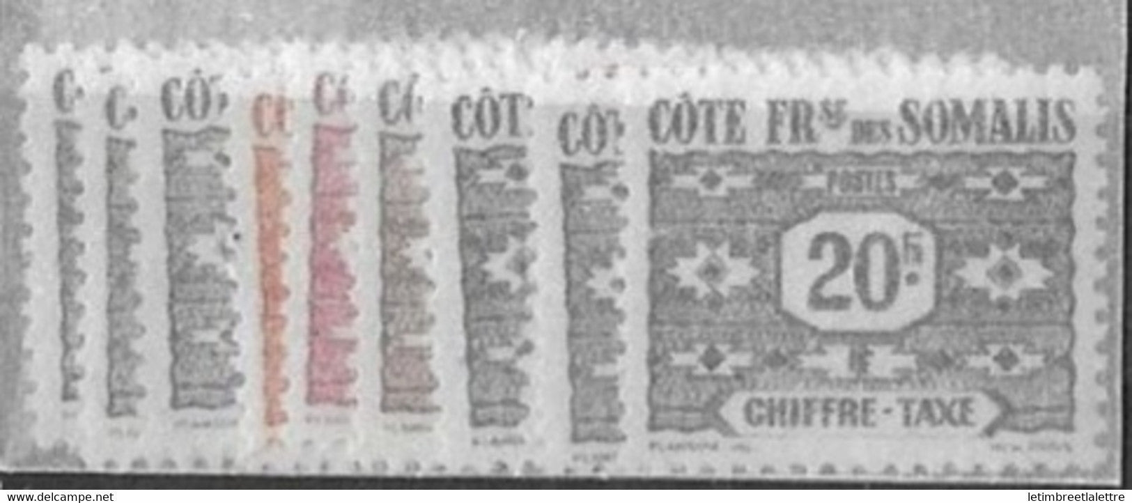 Côte des Somalis - Taxe - YT n° 44 à 53 ** - Neuf sans charnière - 1947