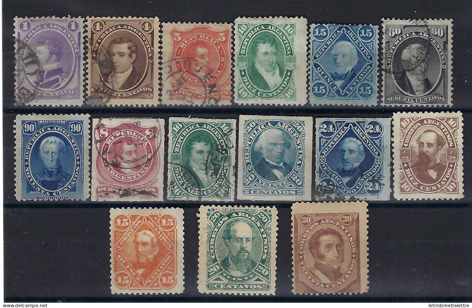 Argentine - lot de timbres - neuf Avec charnière et oblitéré - non dentelé -  a voir