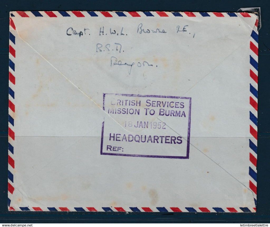 Myanmar - Birmanie - Burma - British Services mission to Burma - Headquarters -1952