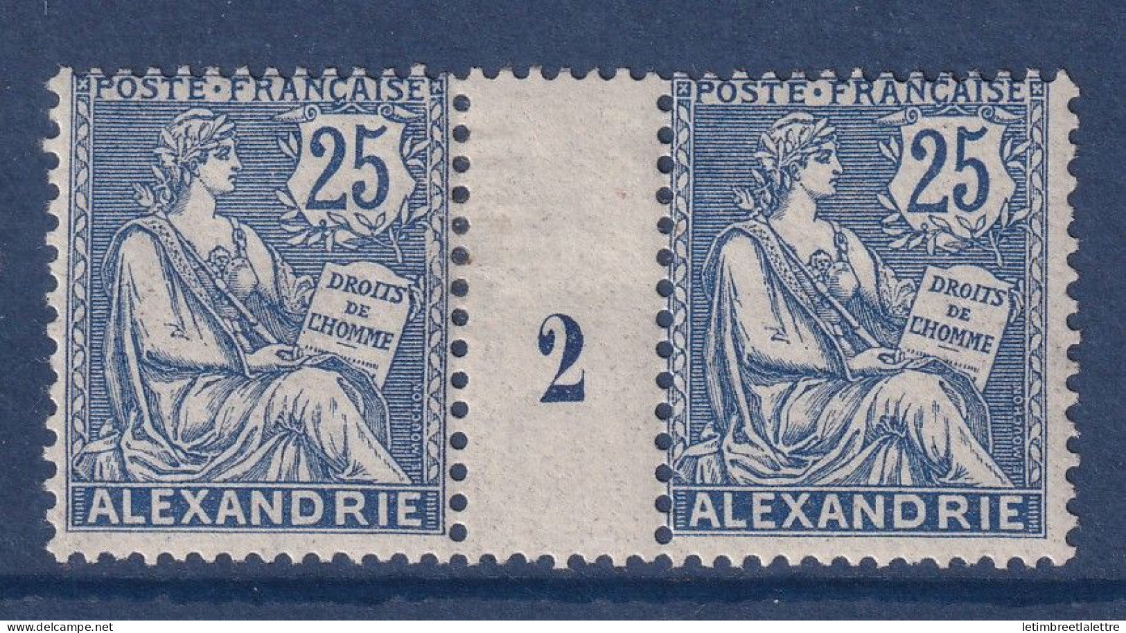 Alexandrie - YT n° 27 * Millésime 2 - Neuf avec charnière - 1902 1903