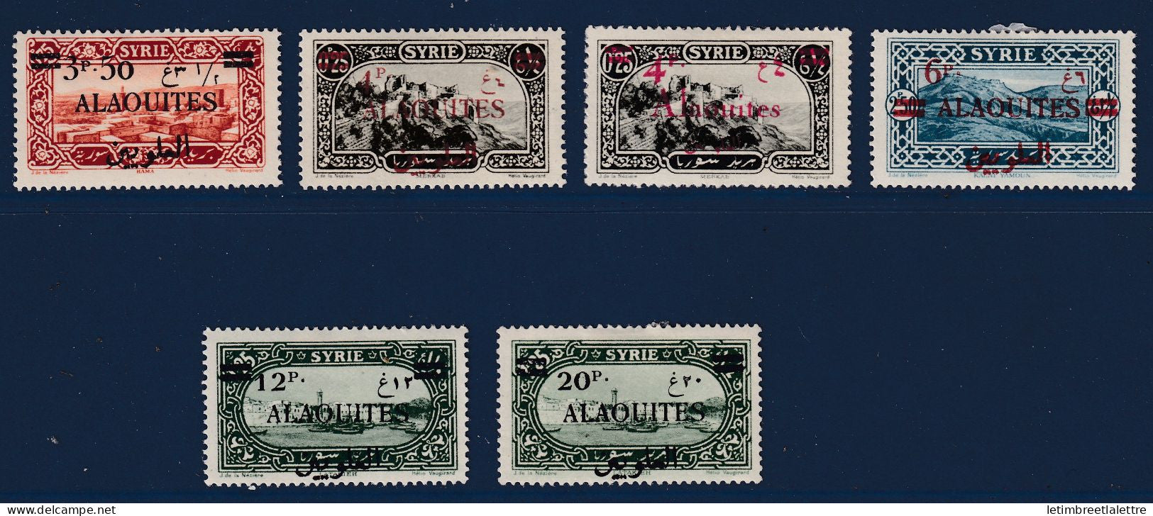 Alaouites - YT n° 35 à 40 * - Neuf avec charnière - 1926 1928