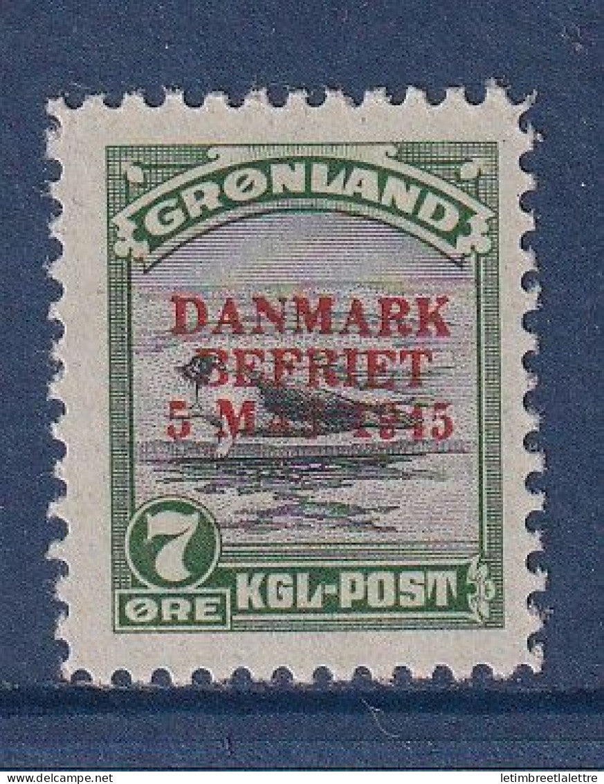 Groenland - YT n° 18 C ** - neuf sans charnière - libération du Danemark - 1945