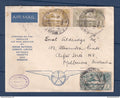 Birmanie Burma - Poste aérienne - premier vol Indian National Airways - Rangoon Melbourne - 1934