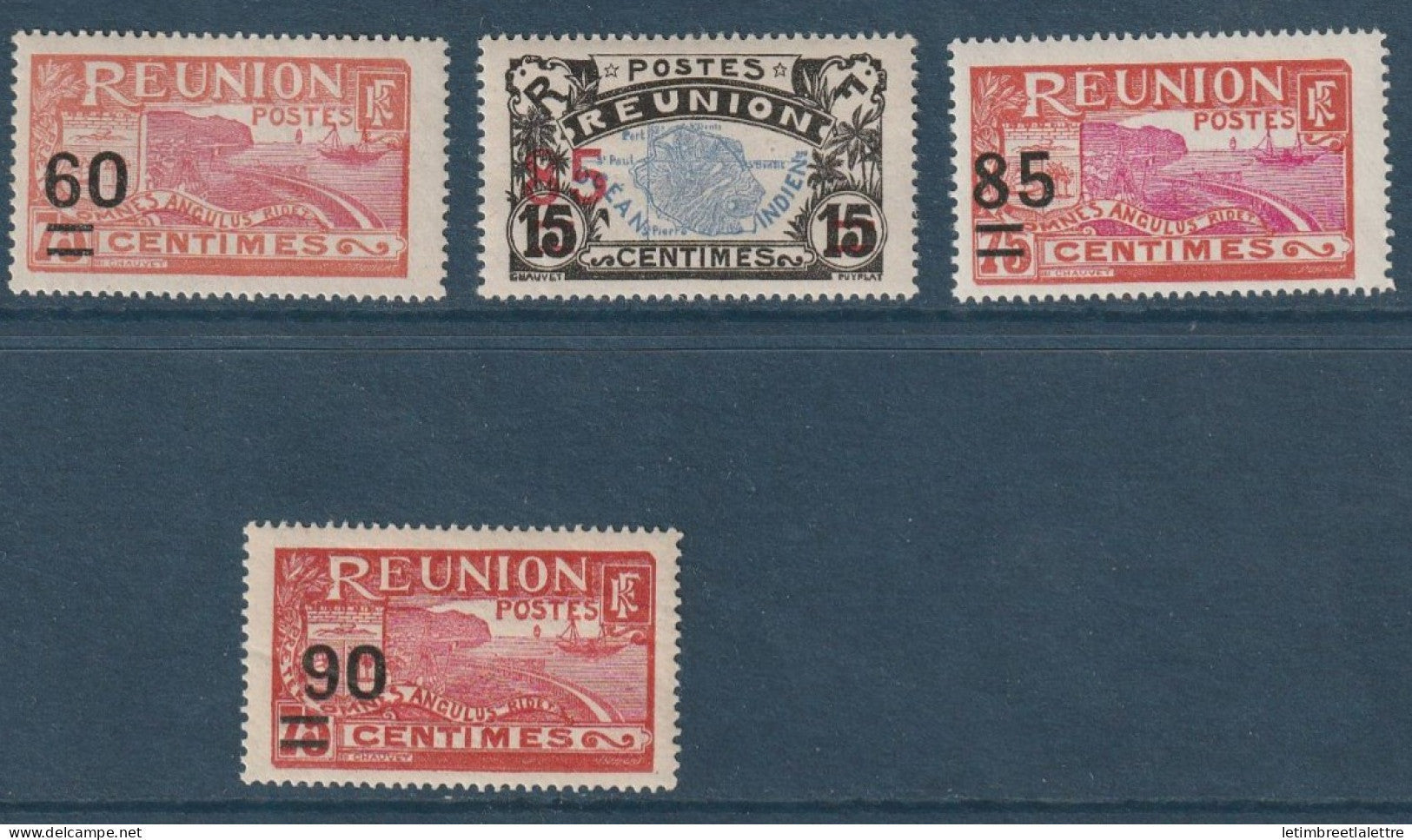 Réunion - YT n° 98 à 102 ** manque n° 100 - Neuf sans charnière - 1922 1927