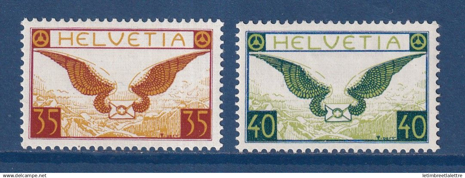 Suisse - YT PA n° 13 et 14 * - Neuf avec charnière - Poste aérienne - 1929 à 1937