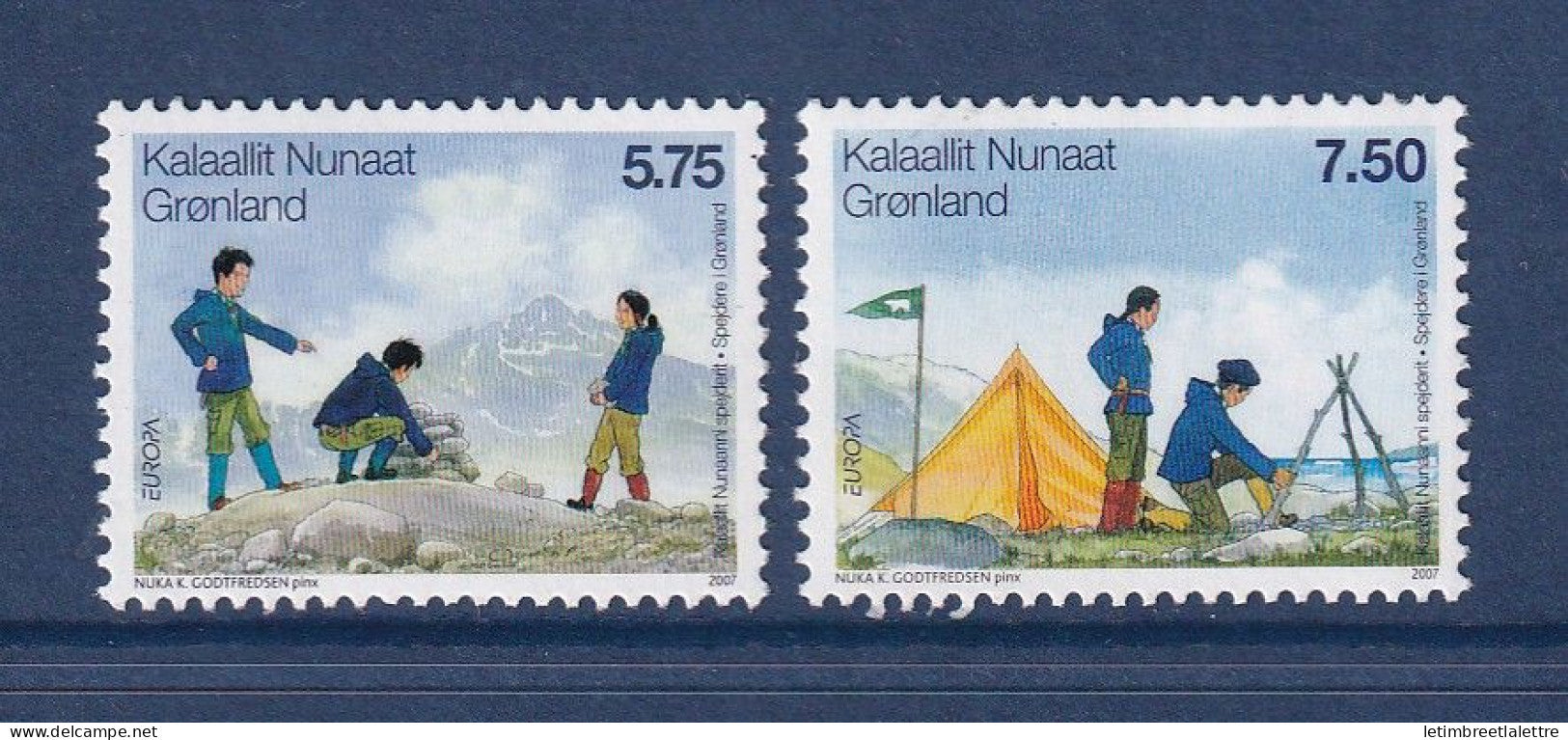 Groenland - YT n° 459 et 460 ** - neuf sans charnière - scoutisme - 2007