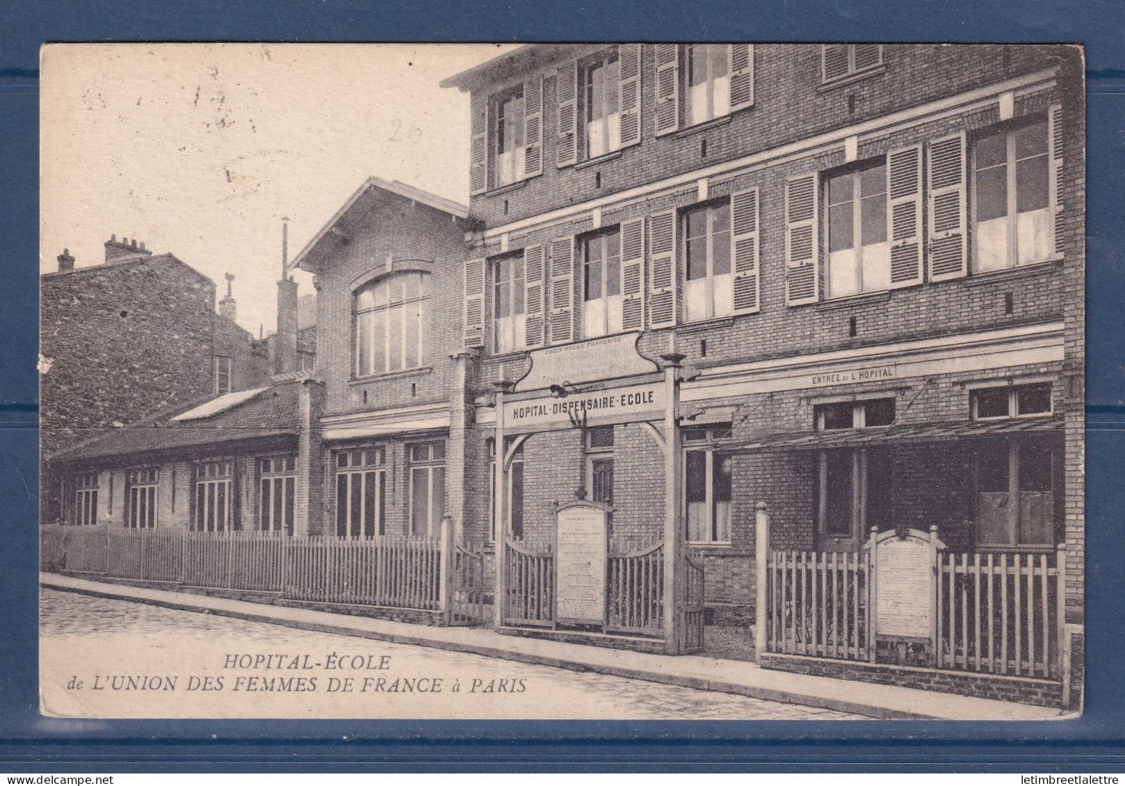 France - carte postale - hôpital école union des femmes - 1914