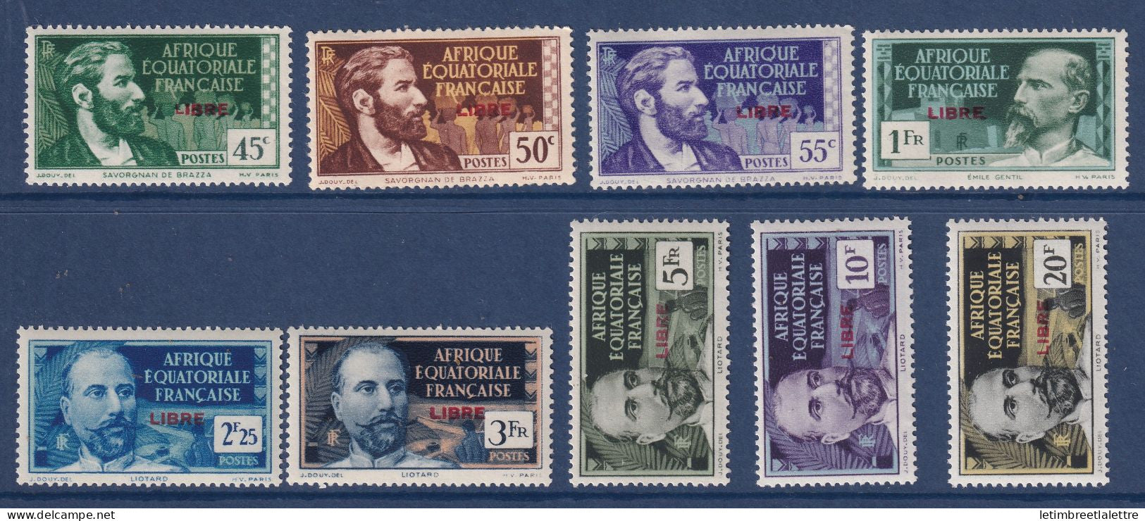 AEF - YT n° 130 à 138 ** - Neuf sans charnière - 1940