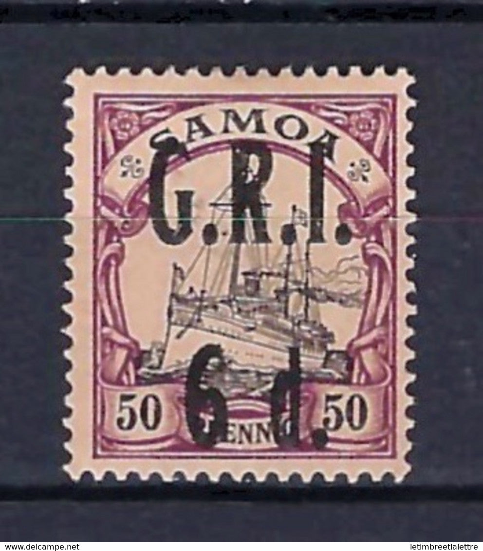 ⭐ Samoa - YT n° 66 * - Neuf avec charnière - Signé Champion - 1914 ⭐