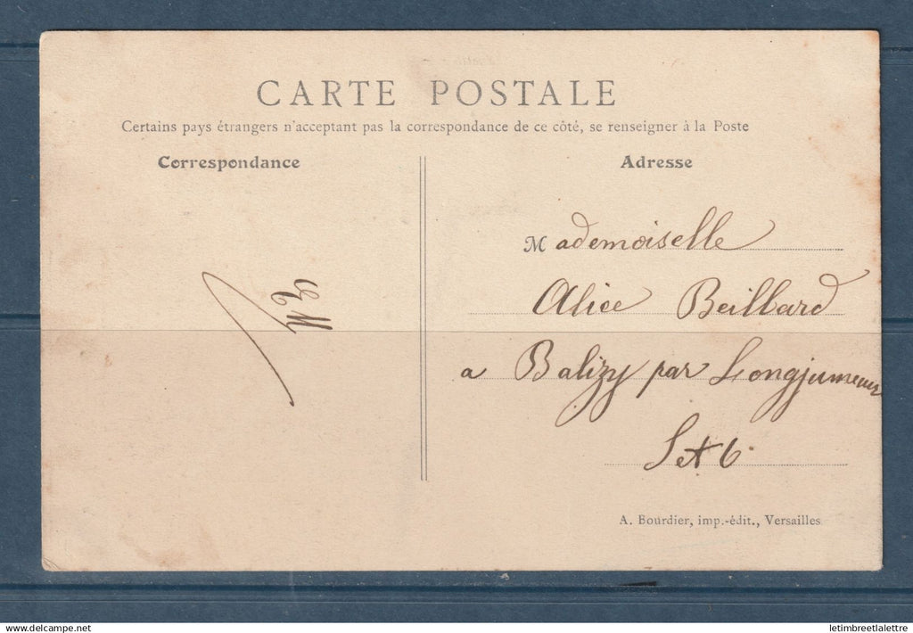 France - Carte postale - type Blanc - Longjumeau - L'Yvette en vue du Pont en amont - Essonne