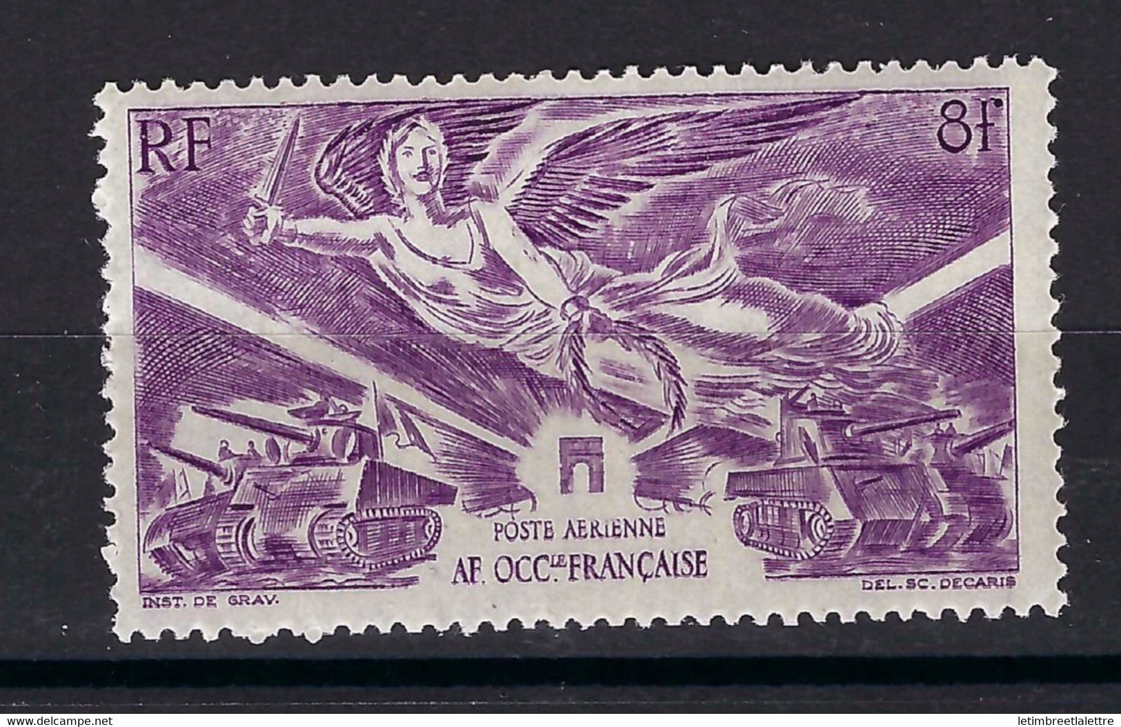 ⭐ Afrique Occidentale Française - Poste aérienne - YT n° 4 * - Neuf avec charnière - 1946 ⭐