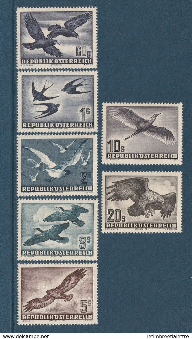 Autriche - Poste Aérienne - YT n° 54 a 60 ** - neuf sans charnière - 1953