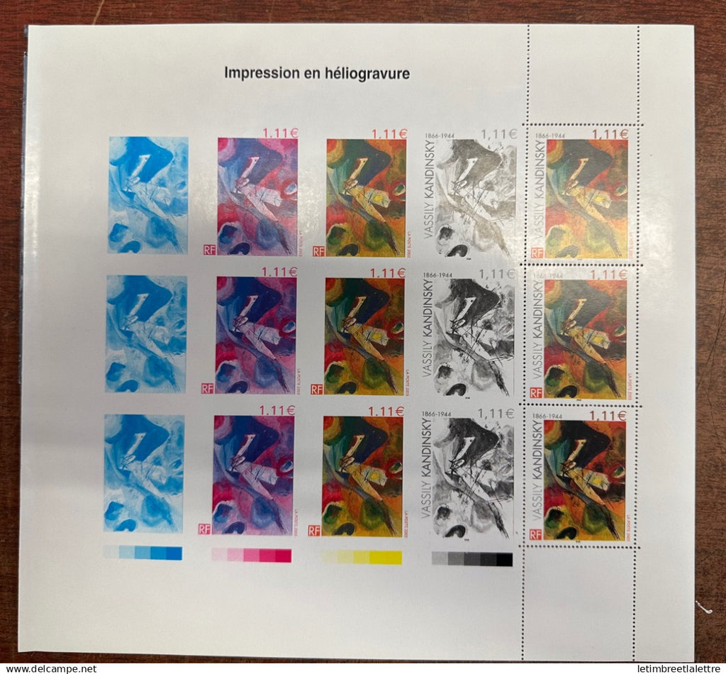 France - yt n° 3585 ** - Neuf sans charnière - 2003 - feuille Impression en héliogravure Kandinsky