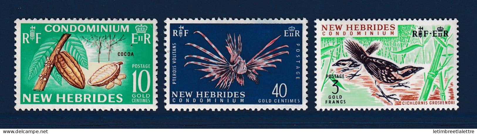 Nouvelles Hébrides - YT n° 219 à 222 ** Manque n° 220 - Neuf sans charnière - 1965