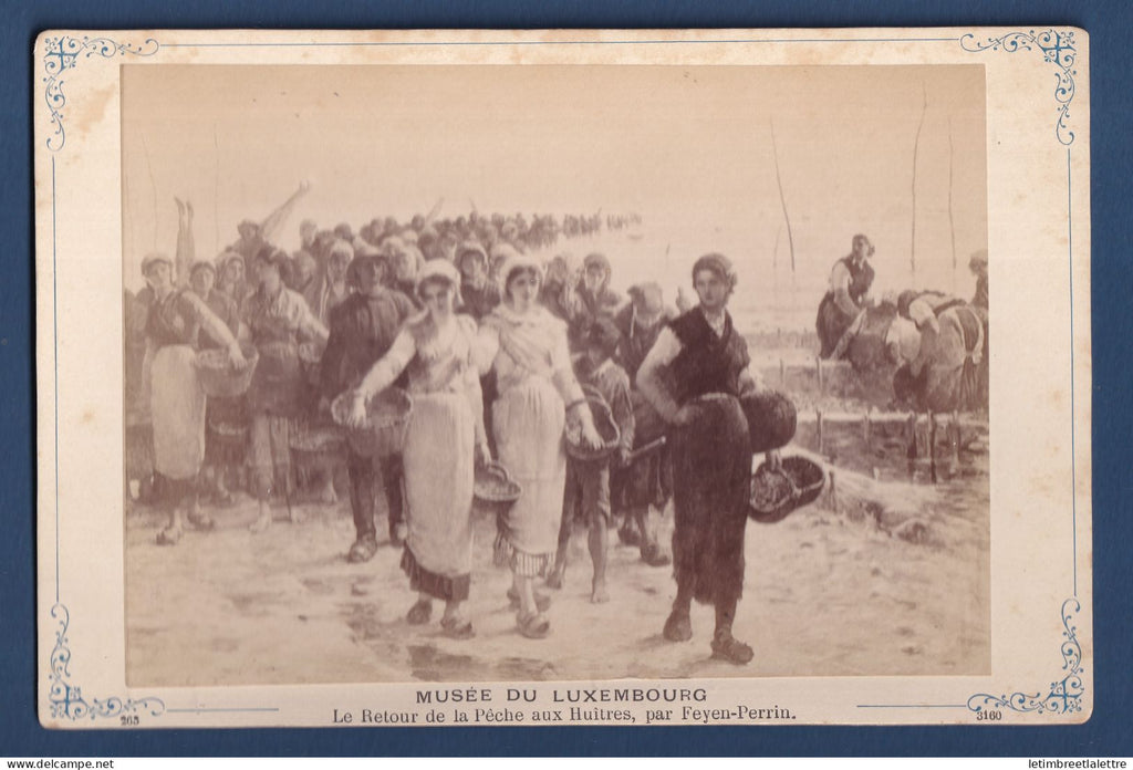 France - Carte photo Musée du Luxembourg - Le retour de la pêche aux Huitres par Perrin - éditeur Périer