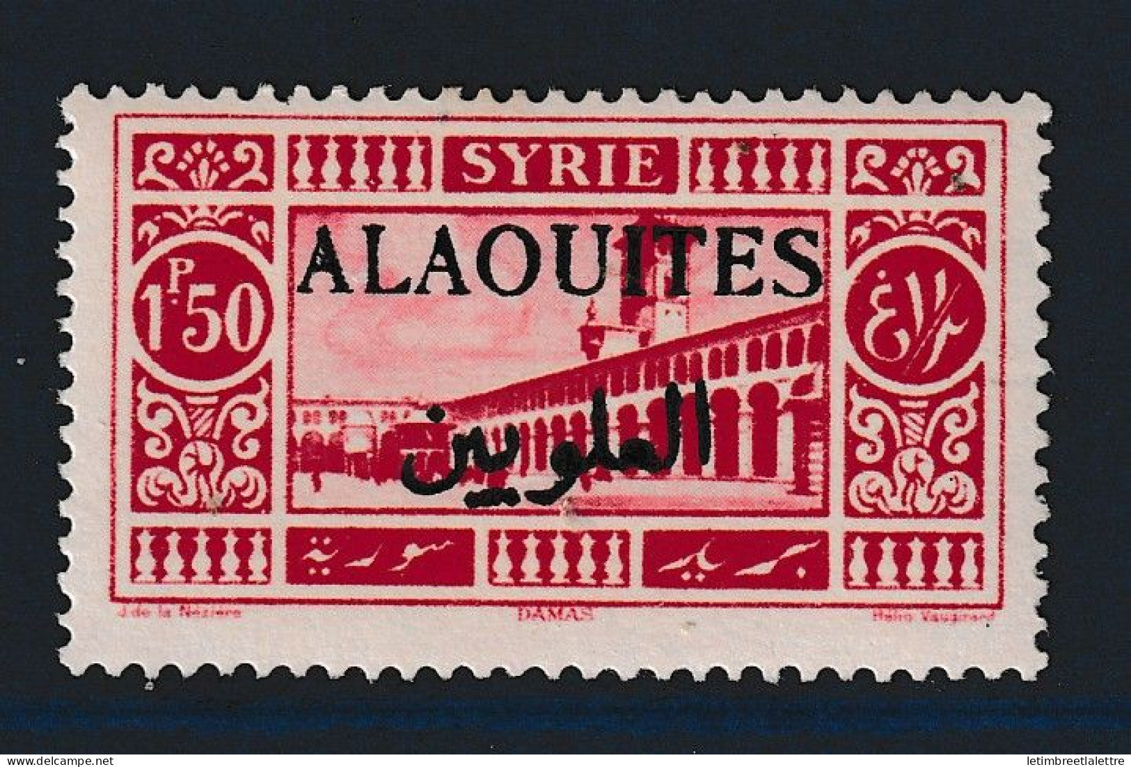 Alaouites - variété - YT n° 28 a ** Surcharge noire - Neuf sans charnière - 1925 1930
