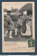 France - Carte Postale taxée - Les chansons de Jean Rameau illustrées - la bourrée de Saint Just - 1908