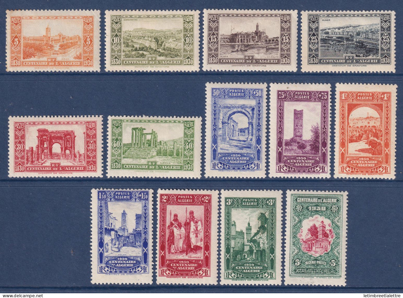 Algérie - YT n° 87 à 99 * MANQUE LE 92 - neuf avec charnière - 1930