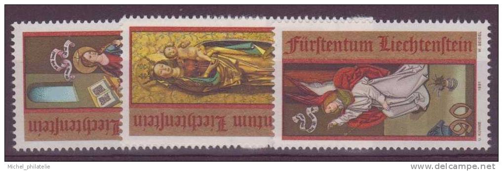 ⭐ Liechtenstein - YT n° 968 à 970 ** - Neuf sans charnière - 1991 ⭐