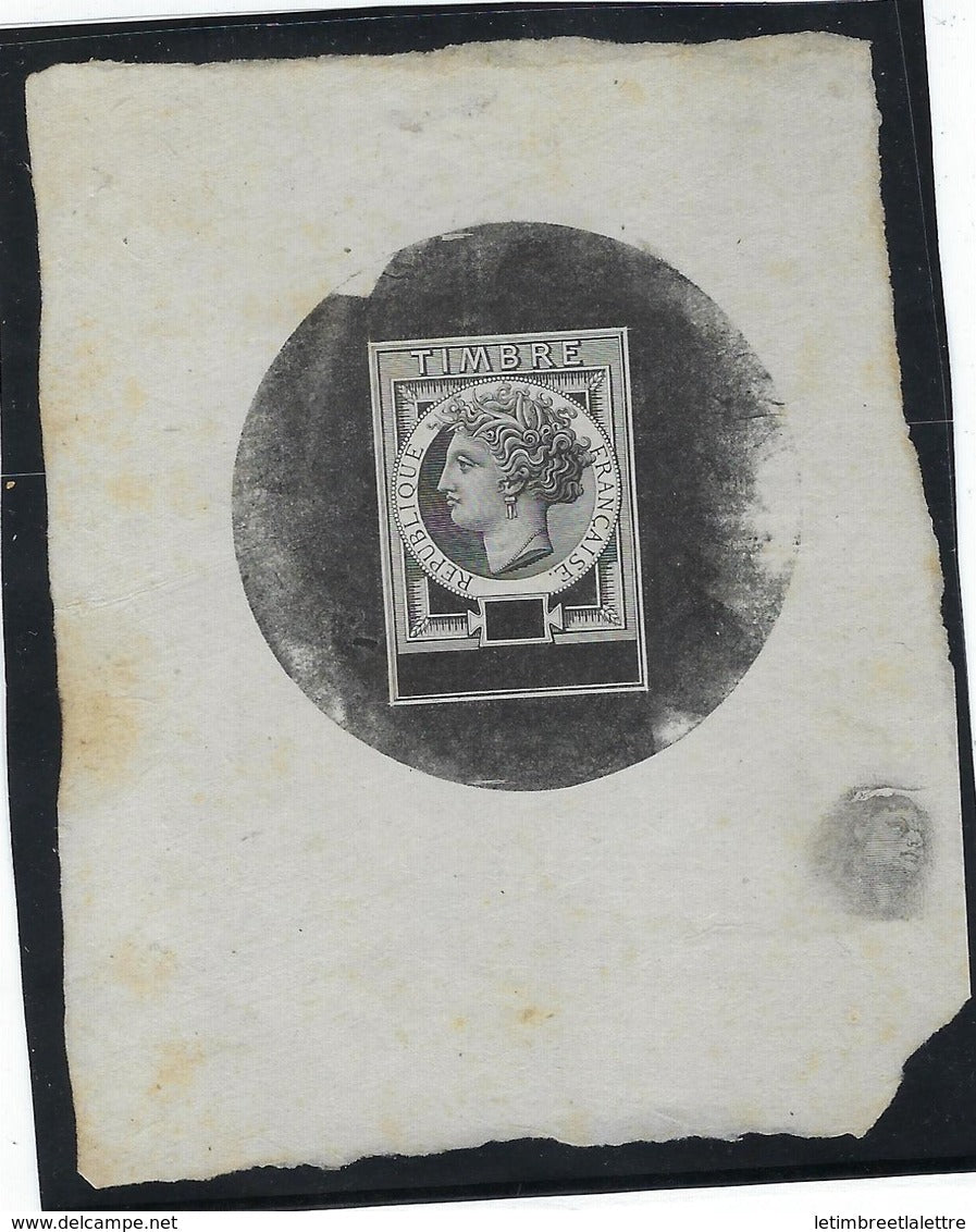 ⭐ France - Fiscaux - Quittances - épreuve - essai en noir uniquement ? - Unique RARE et TB ⭐