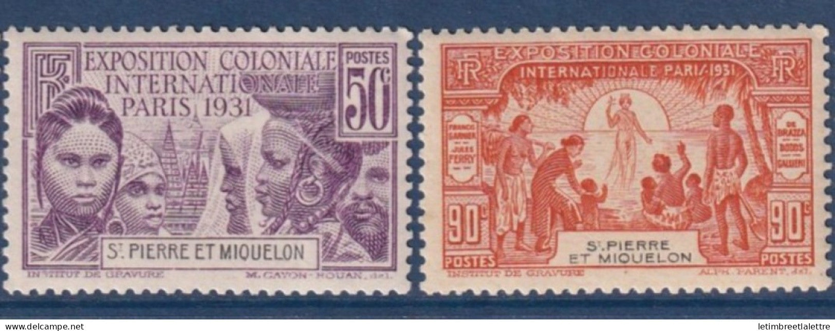 Saint Pierre et Miquelon - YT n° 133 et 134 ** - neuf sans charnière - 1931