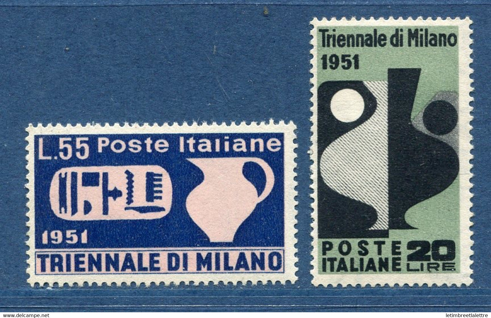 ⭐ Italie  - YT n° 605 et 606 ** - Neuf sans charnière - 1951 ⭐