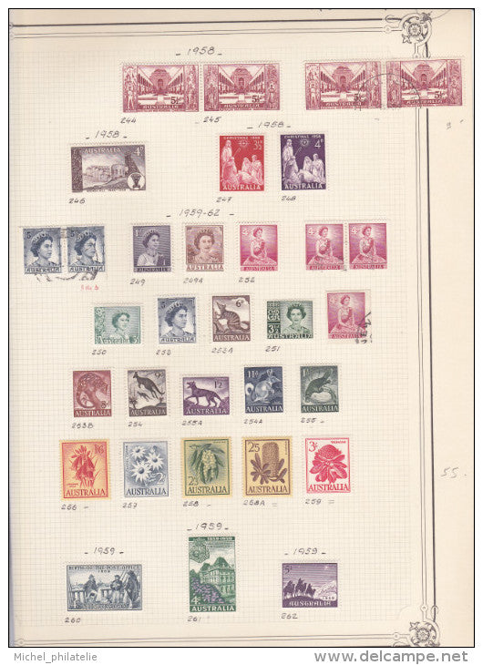 colonie anglaise Australie 1958-59-62