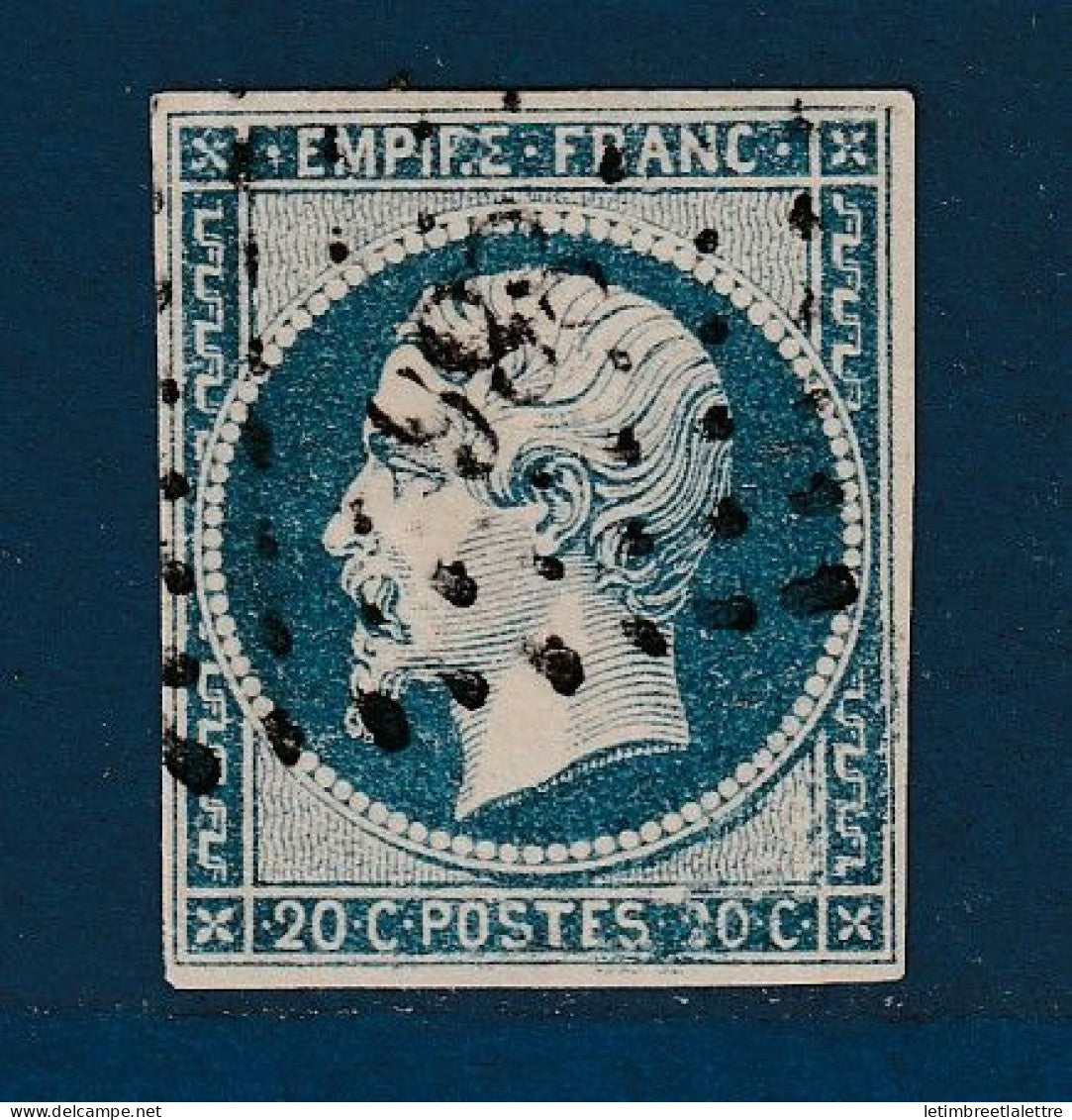 France - YT n° 14 A - variétés diverses  - oblitéré - 1853