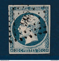 France - YT n° 14 A - variétés diverses  - oblitéré - 1853
