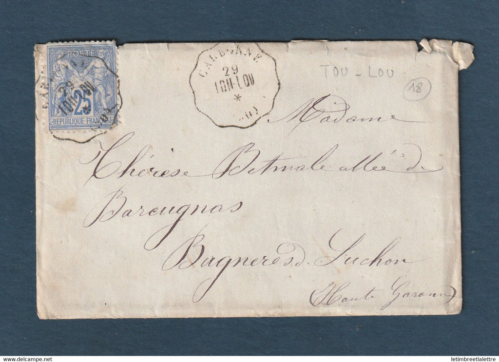 France - Convoyeur station Carbonne Tou Lou - Indice 18 ( haute Garonne ) - 1870