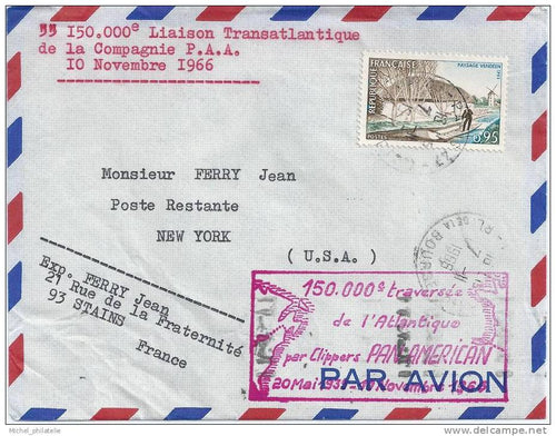 150000 e Liaison transatlantique de la Compagnie PAA, 10 Novembre 1966