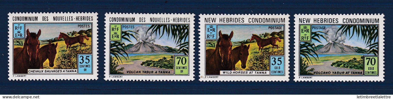 Nouvelles Hébrides - YT n° 370 à 373 ** - Neuf sans charnière - 1973