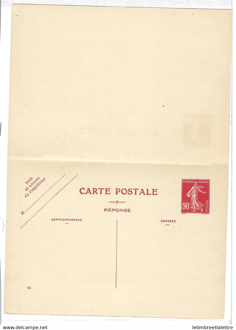 ⭐ France - Entier postal - T3 - avec réponse payée - 1930 ⭐