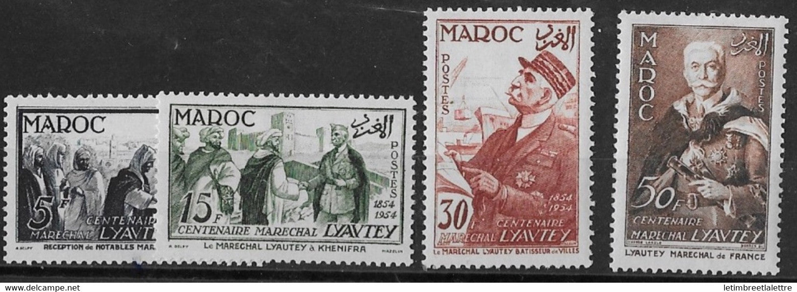 ⭐ Maroc - YT n° 335 à 338 ** - Neuf sans charnière - 1954 ⭐