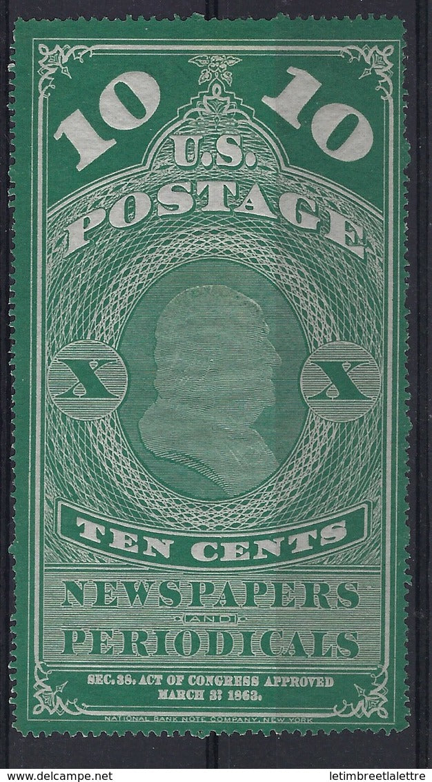 USA, États unis, Timbre pour Journaux, N° 2 *