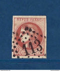 France - YT n° 40 B f - oblitéré - couleur rouge brique foncé - Signé Calves - 1870