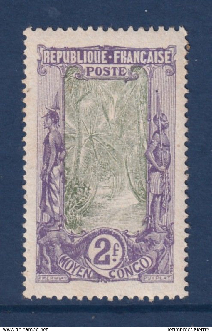 Congo - YT n° 62 ** avec rousseur - Neuf sans charnière - 1907 1917