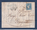 France - YT n° 44 Bien margé sur lettre pour Perpignan - 1870
