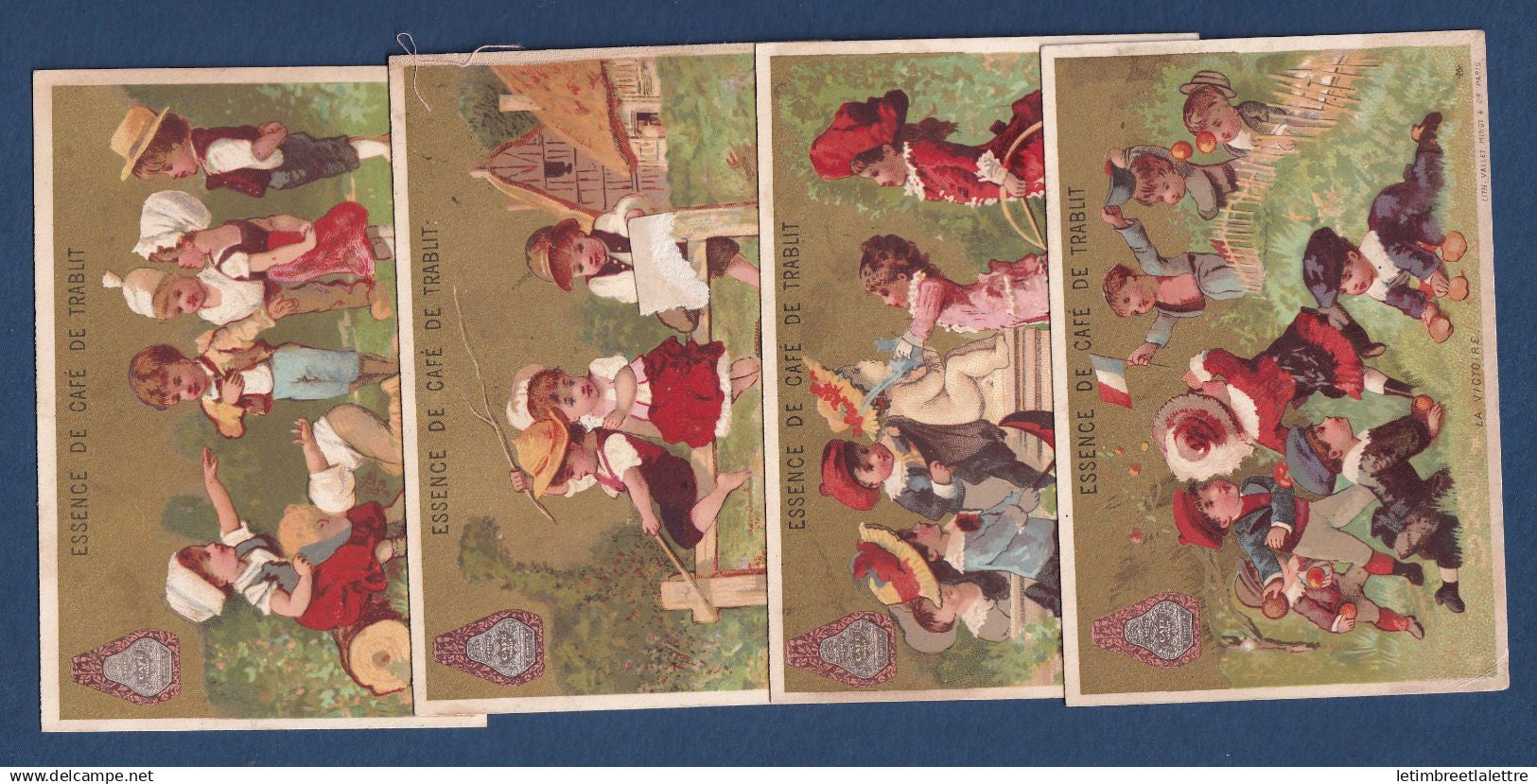 France - Carte Chromos - Essence de café de Trablit