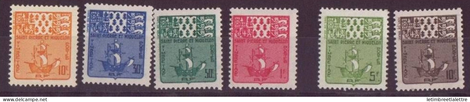 Saint Pierre et Miquelon - Taxe - YT n° 67 à 70 et 70 74 ** - neuf sans charnière